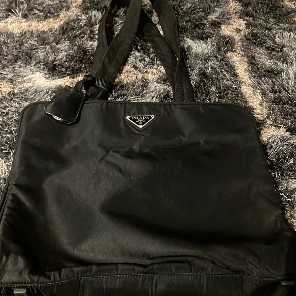Prada bag with lock but forgot code 🧑‍💻 black vinyl great shape